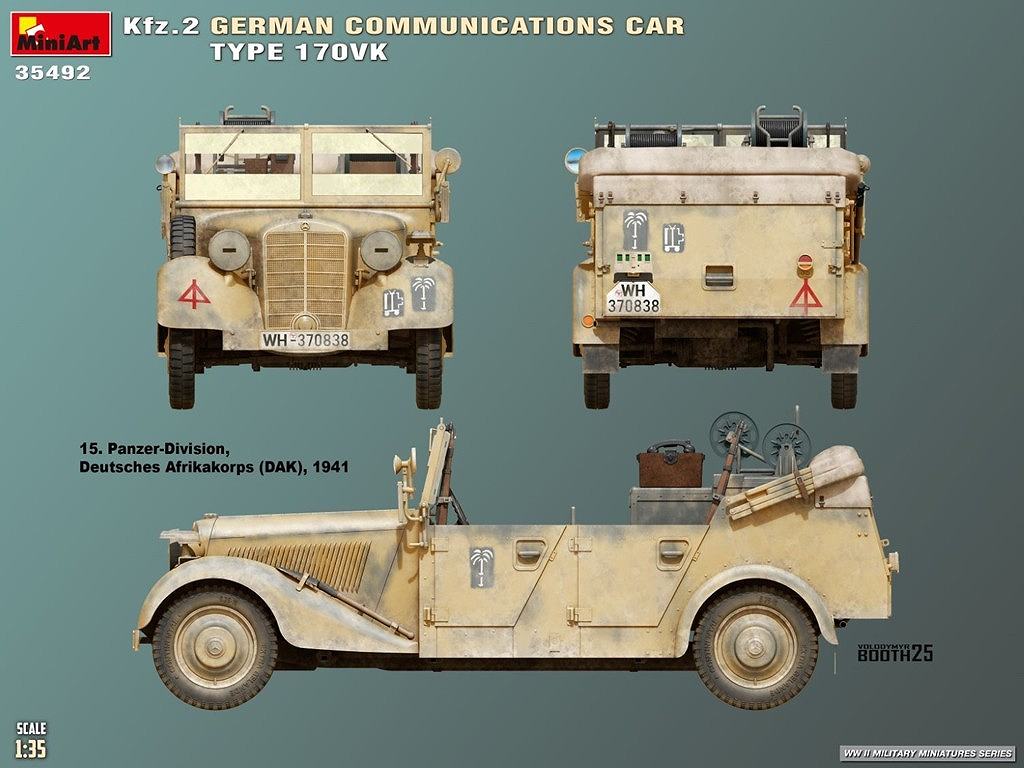 35492 1/35 Kfz.2 ドイツ軍通信車 170VK型 | ミニアート MiniArt | AFV