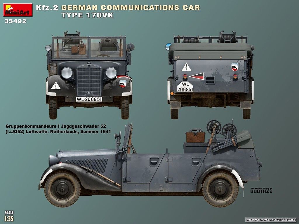 35492 1/35 Kfz.2 ドイツ軍通信車 170VK型 | ミニアート MiniArt | AFV