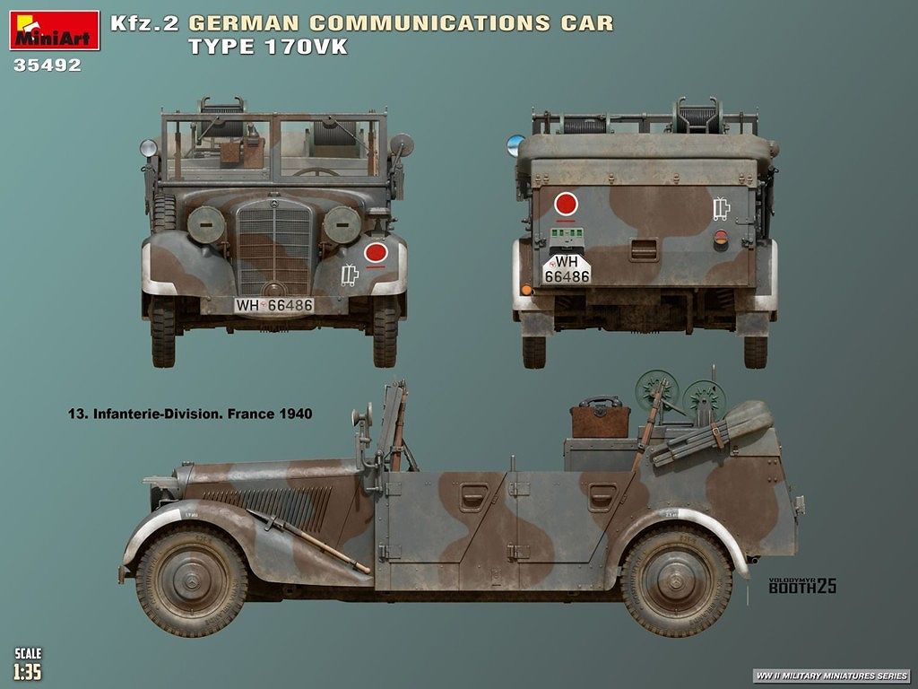 35492 1/35 Kfz.2 ドイツ軍通信車 170VK型 | ミニアート MiniArt | AFV