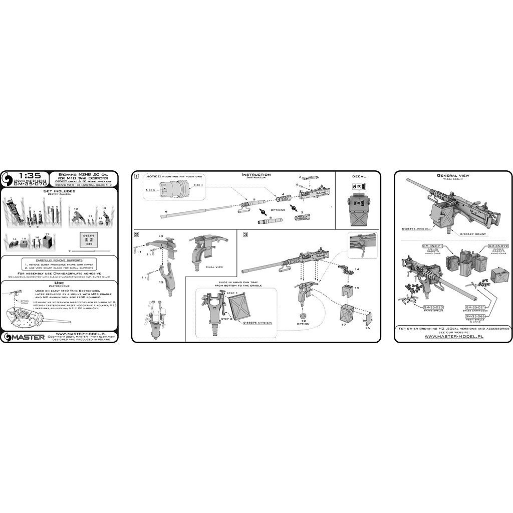 GM35-070 1/35 WWII �֥����˥� M2HB .50cal 12.7mm���ؽ� M10���������