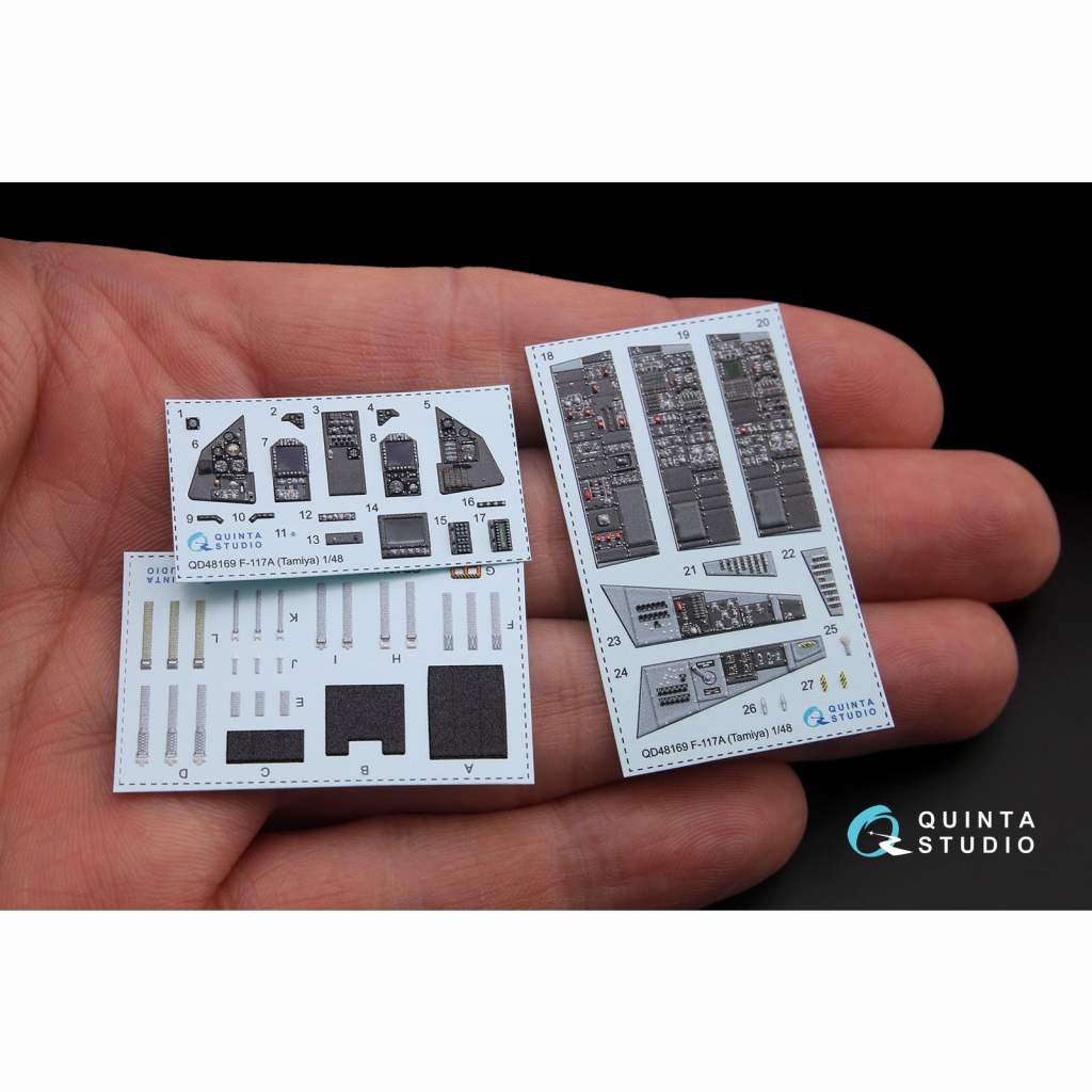 QD48169 1/48 ロッキード F-117A ナイトホーク 内装3Dデカール (タミヤ