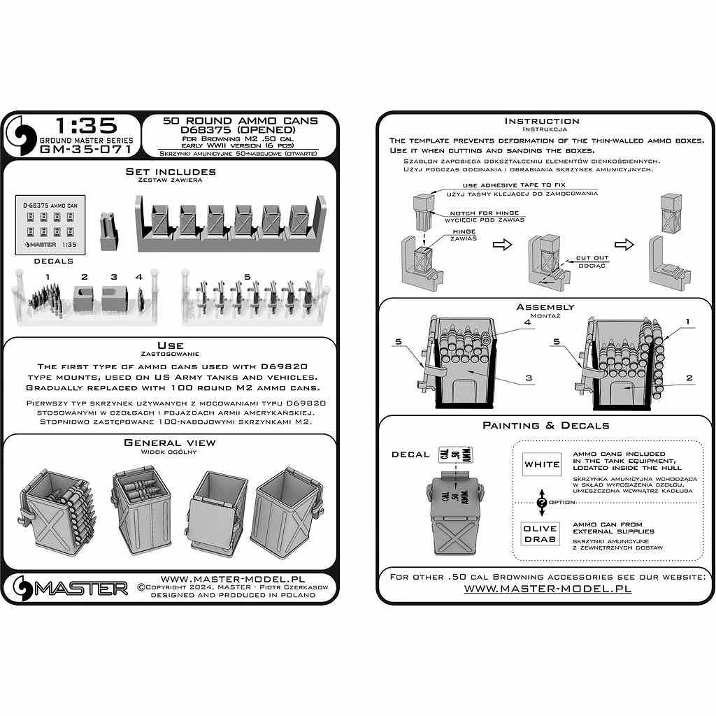 GM35-071 1/35 WWII �֥����˥� M2HB .50cal 12.7mm���ؽ��� ��������Ȣ����� �����ץ�