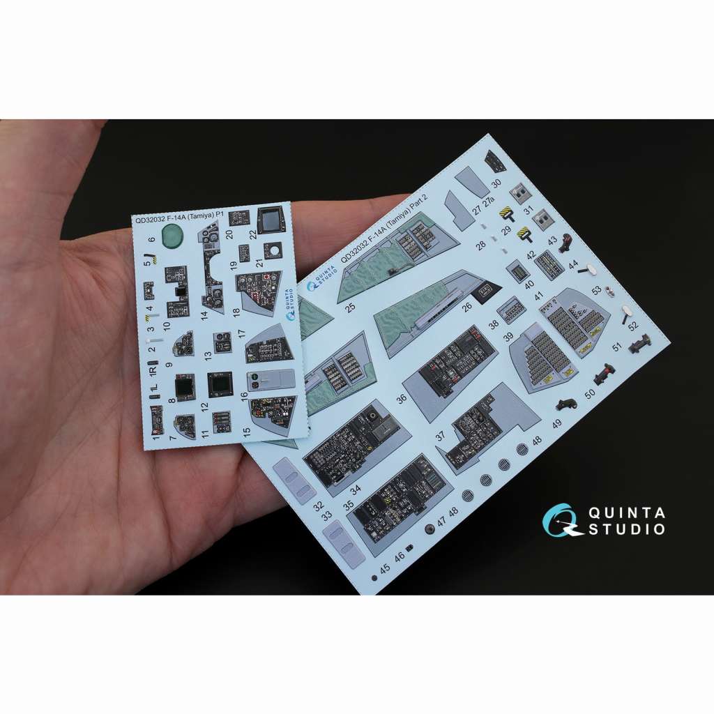 QD32032 1/32 グラマン F-14A トムキャット 内装3Dデカール (タミヤ用
