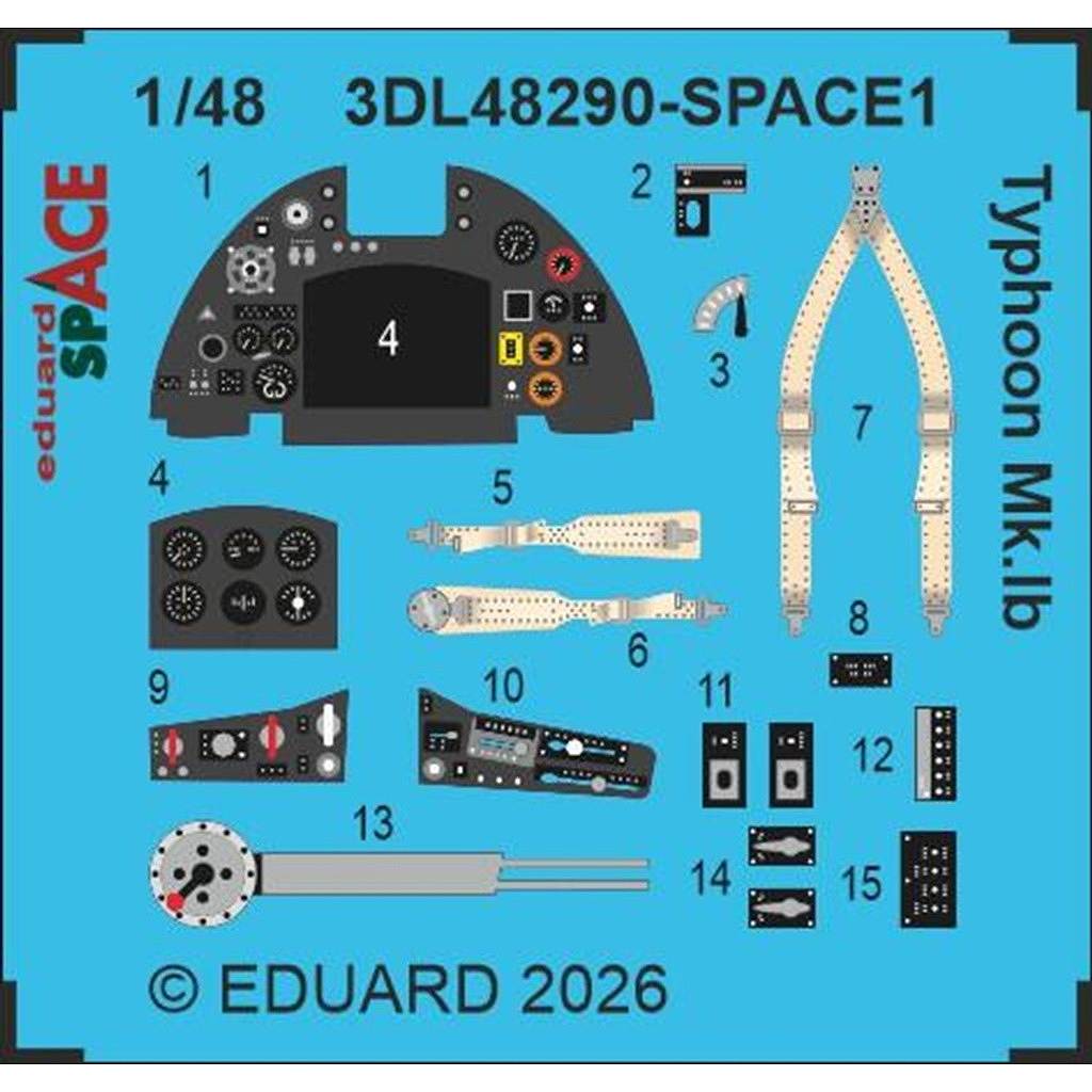 新製品】3DL48290 1/48 ホーカー タイフーン Mk.Ib スペース内装3D