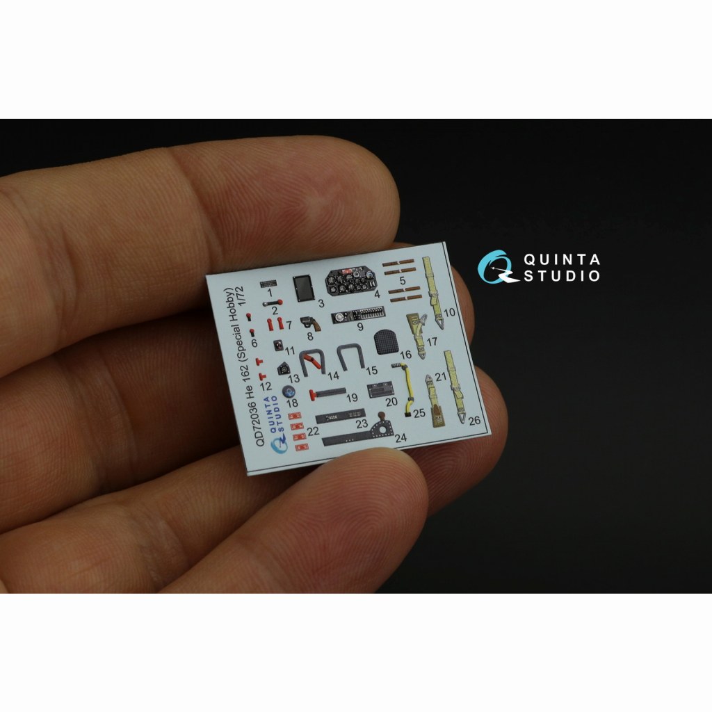 QD72036 1/72 ハインケル He162 サラマンダー 内装カラー3Dデカール