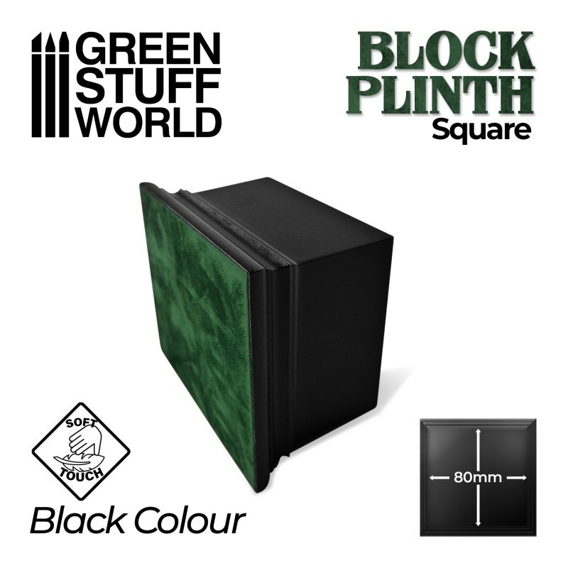 GSWD-2706 正四角柱型展示台 80mm×80mm ブラック | グリーン
