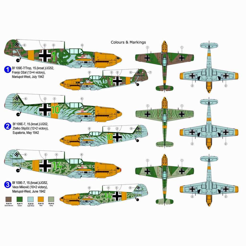 AZ7848 1/72 メッサーシュミット Bf109E-7/Trop クロアチアン