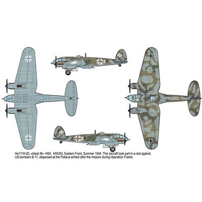 ハインケルHe111-H4/6双発雷撃機 344 ハインケルHe111H-16/20 双発爆撃機 後期生産型 | ローデン