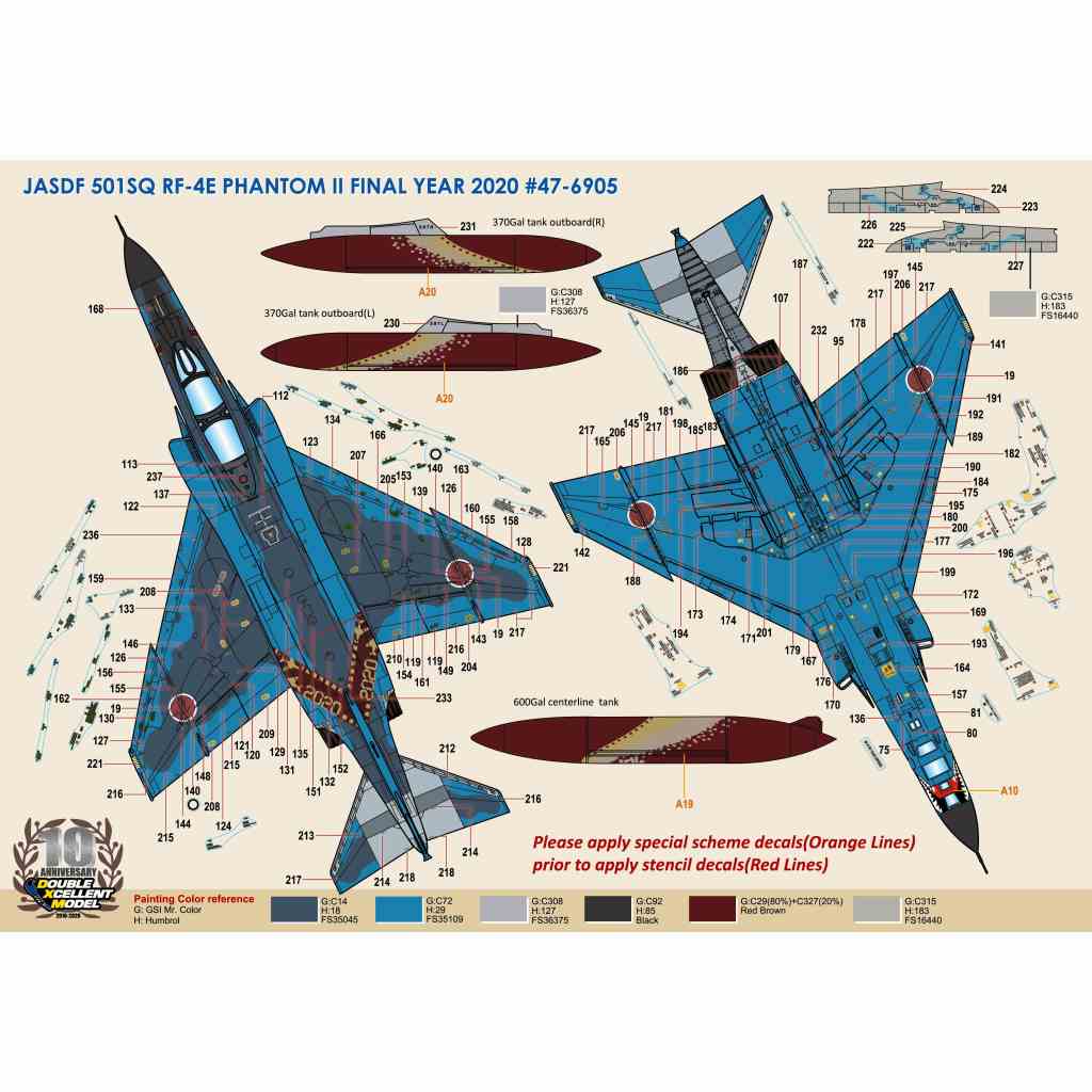 01-7136 1/72 航空自衛隊 RF-4E ファントムII 501SQ ファイナルイヤー