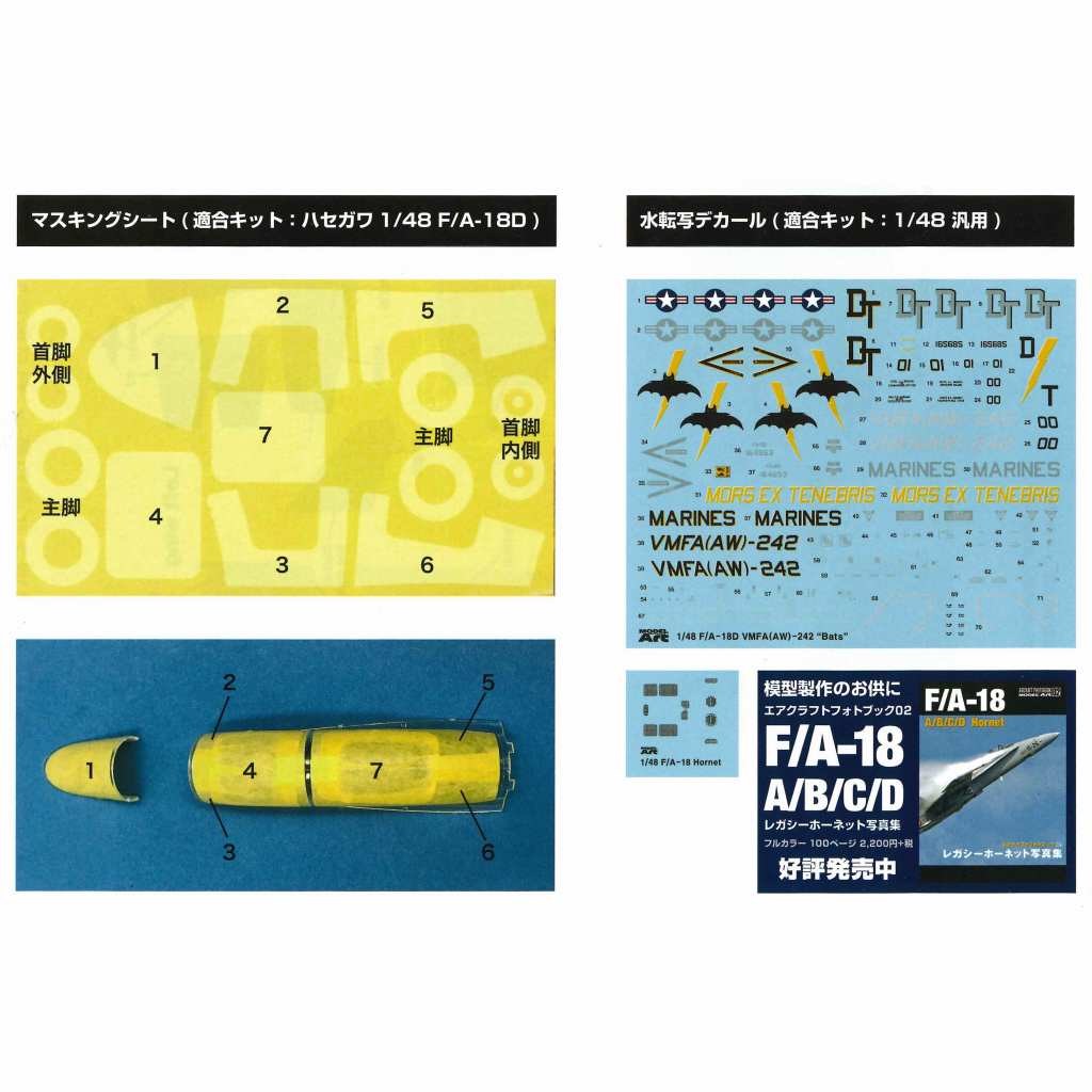 mdf-020 1/48 F/A-18D ホーネット 第242 海兵全天候戦 闘攻撃中隊(VMFA mdf-020 1/48 F/A-18D ホーネット 第242 海兵全天候戦 闘攻撃中隊(VMFA