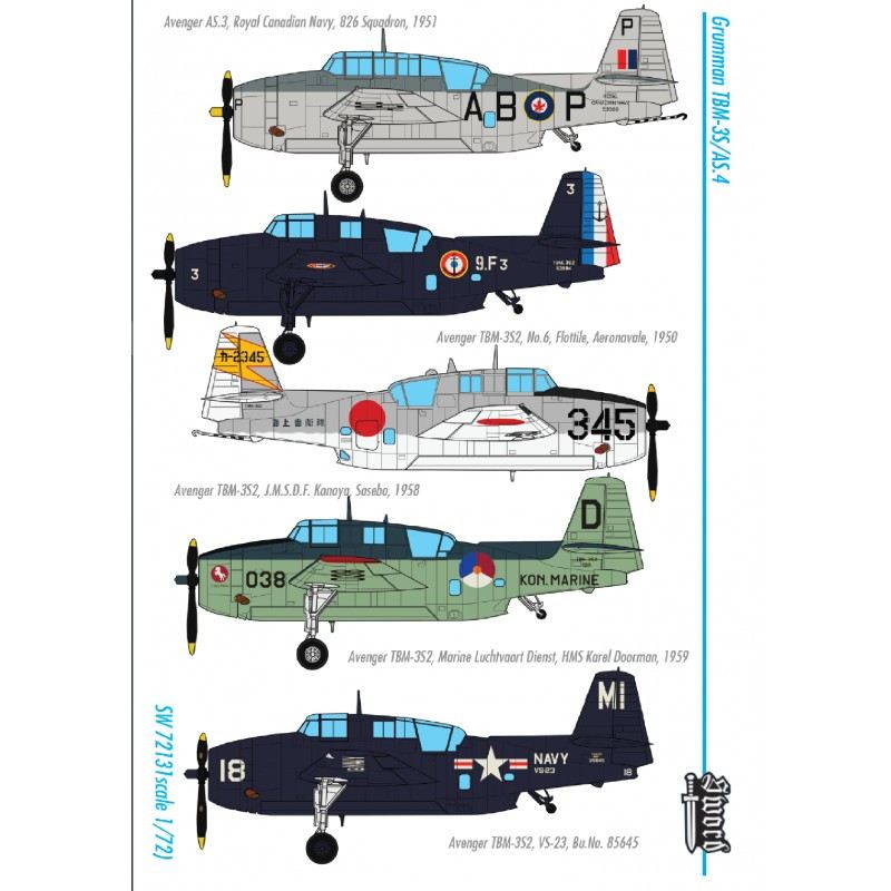 72131 TBM-3S2 アベンジャー 対潜攻撃機 | スウォード SWORD