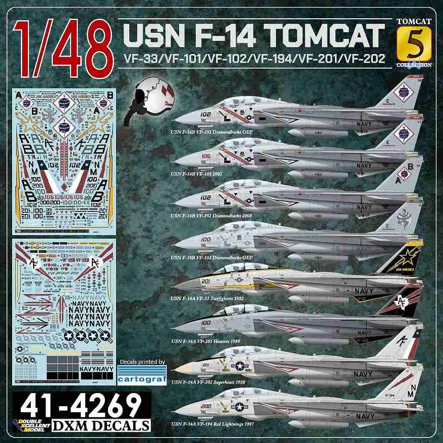 41-4269 1/48 ꥫ F-14A/B ȥ७å VF-33/VF-101/VF-102/VF-194/VF-201/VF-202 ȥ७åȥ쥯 #5