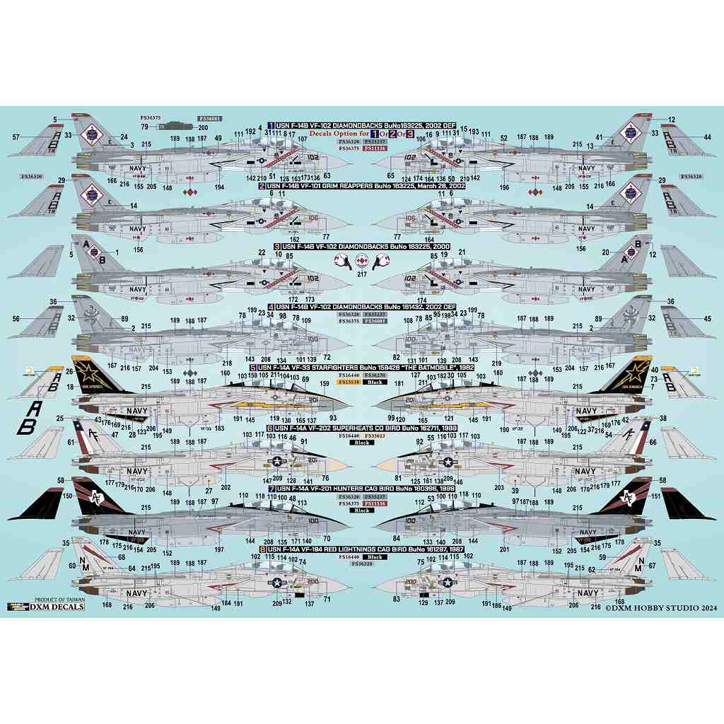 41-4269 1/48 ꥫ F-14A/B ȥ७å VF-33/VF-101/VF-102/VF-194/VF-201/VF-202 ȥ७åȥ쥯 #5