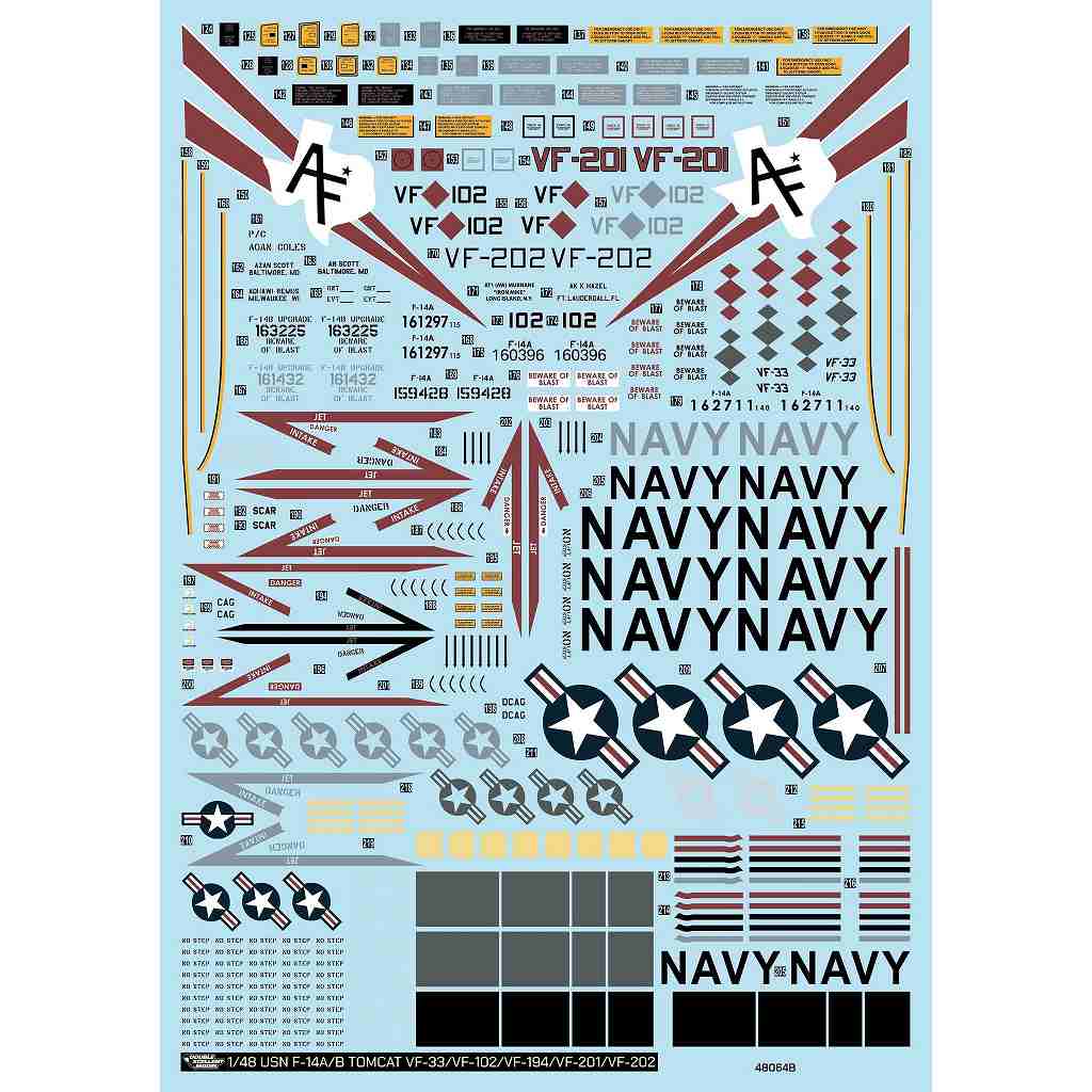 41-4269 1/48 ꥫ F-14A/B ȥ७å VF-33/VF-101/VF-102/VF-194/VF-201/VF-202 ȥ७åȥ쥯 #5
