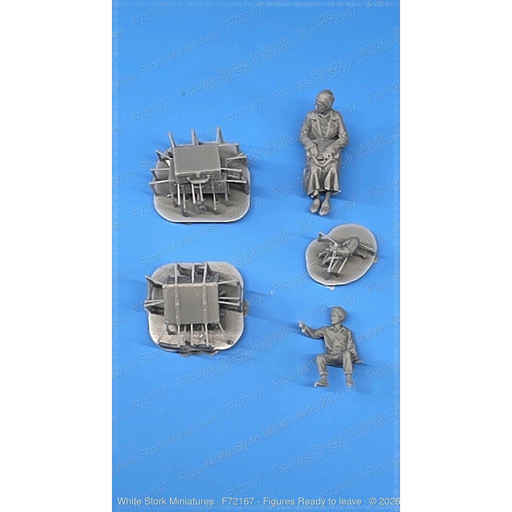 新製品】F72167 1/72 出発準備（親子と犬） 【ネコポス規格外