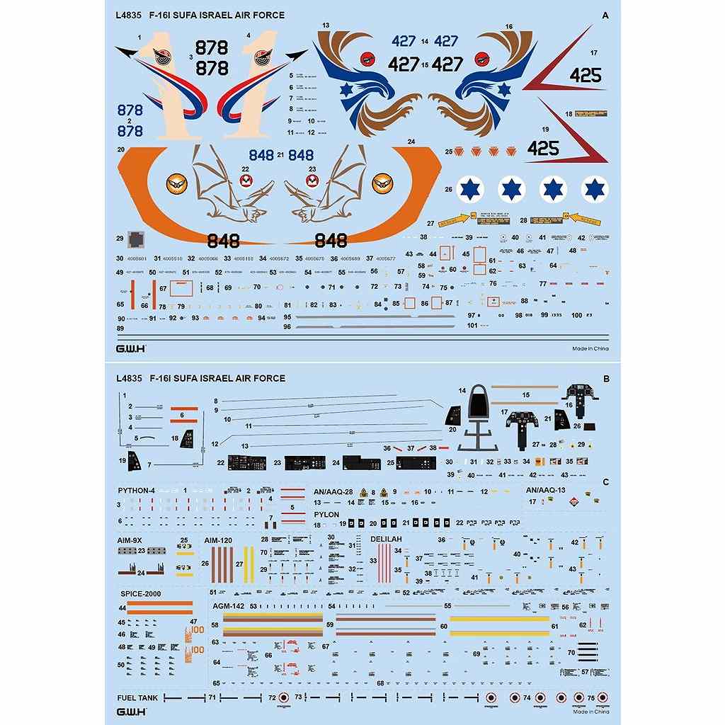 �ڿ����ʡ�L4835 1/48 �����饨����� F-16I �����ե�