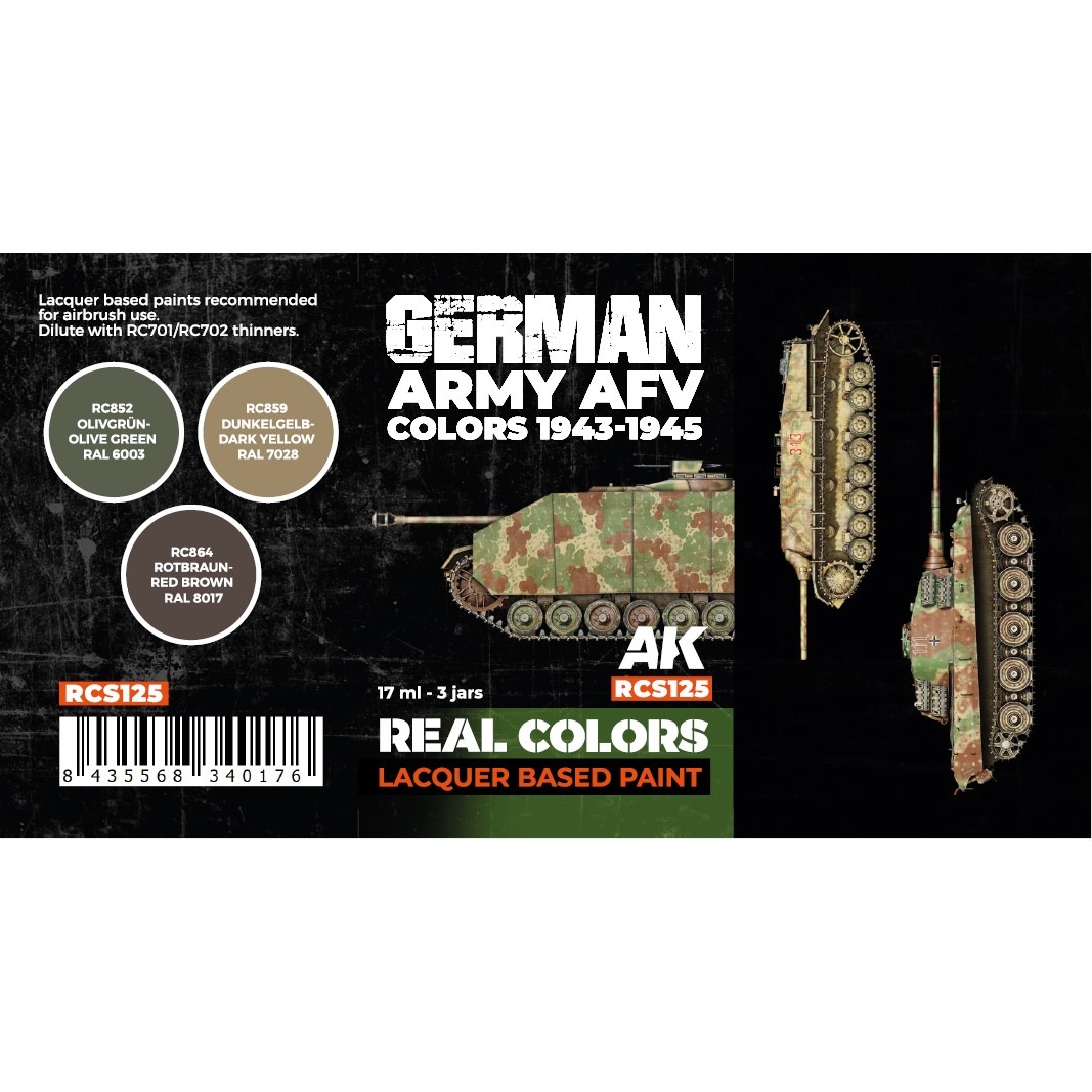 リアルカラー RCS125 WWII ドイツAFV1943-1945カラー3色セット