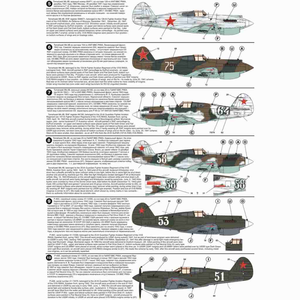 カーチス P-40 ガスモデル 09用スタント 72078 カーチス P-40 ウォーホーク CCCP | ベゲモート Begemot