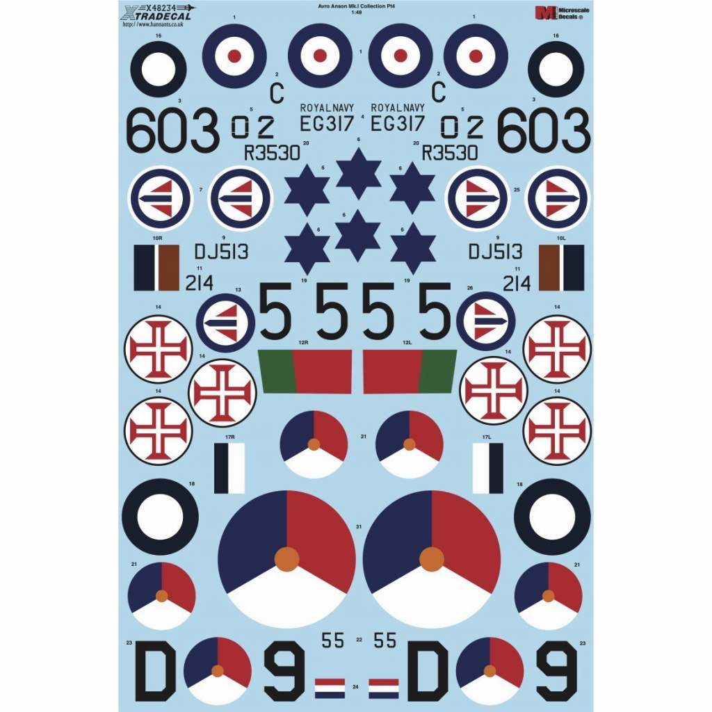 X48234 アブロ アンソン Mk.I Pt.4 | エクストラデカール XTRADECAL