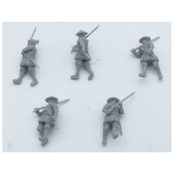 AH88005 Mr & Mrs History 1/72 日本戦国時代 鉄砲足軽 行軍(5体セット