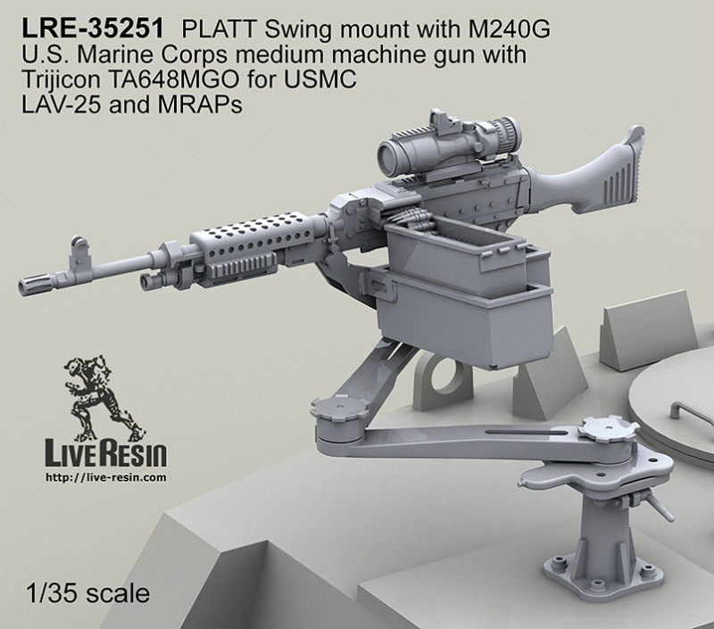 LRE-35251 M240G on PLATT Swing mount with U.S. Marine Corps medium