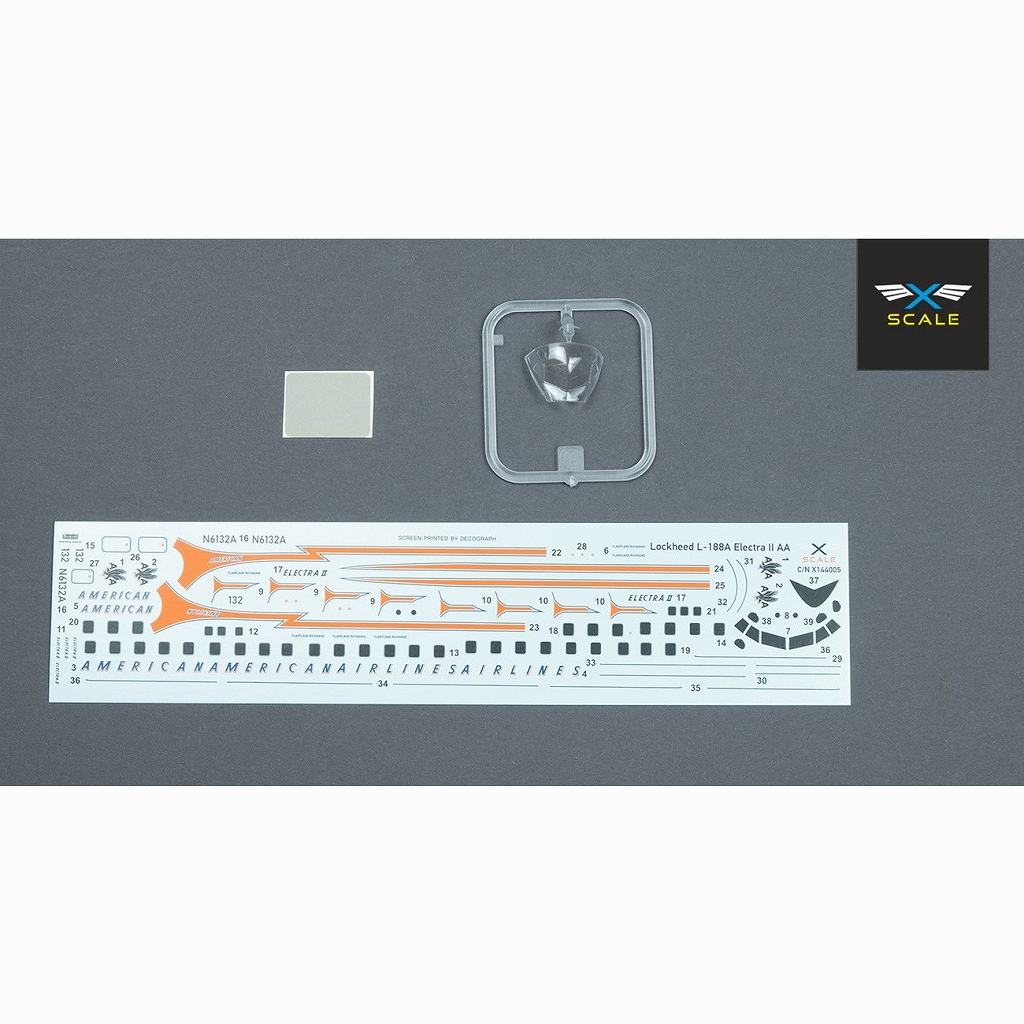 モデルテック　ラッキーバード　エンジン式　バルサ　飛行機　未開封　新品　当時物 X144005 1/144 ロッキードL-188A エレクトラII ターボプロップ