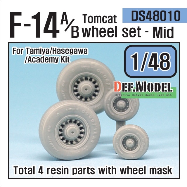 DS48010 F-14A/B トムキャット 中期型自重変形タイヤセット | DEF