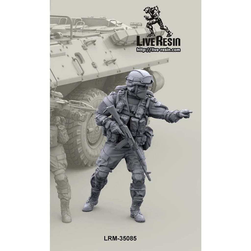 LRM-35085 Russian Army soldier in modern infantry combat gear system, in action, set 26