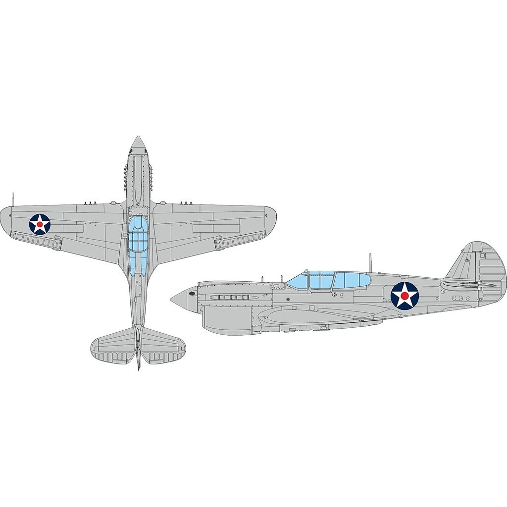 EX1124 1/48 カーチス P-40E ウォーホーク 米軍国籍マーク (-1942年