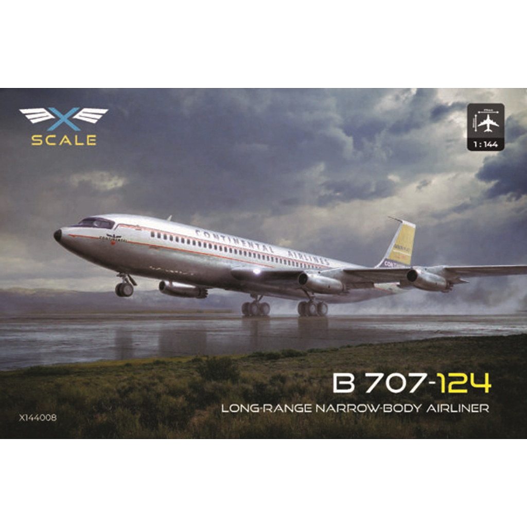 Boeing 飛行機オーナメント 専用ボックス付き X144008 1/144 ボーイング B707-124 コンチネンタル航空 | X-スケール