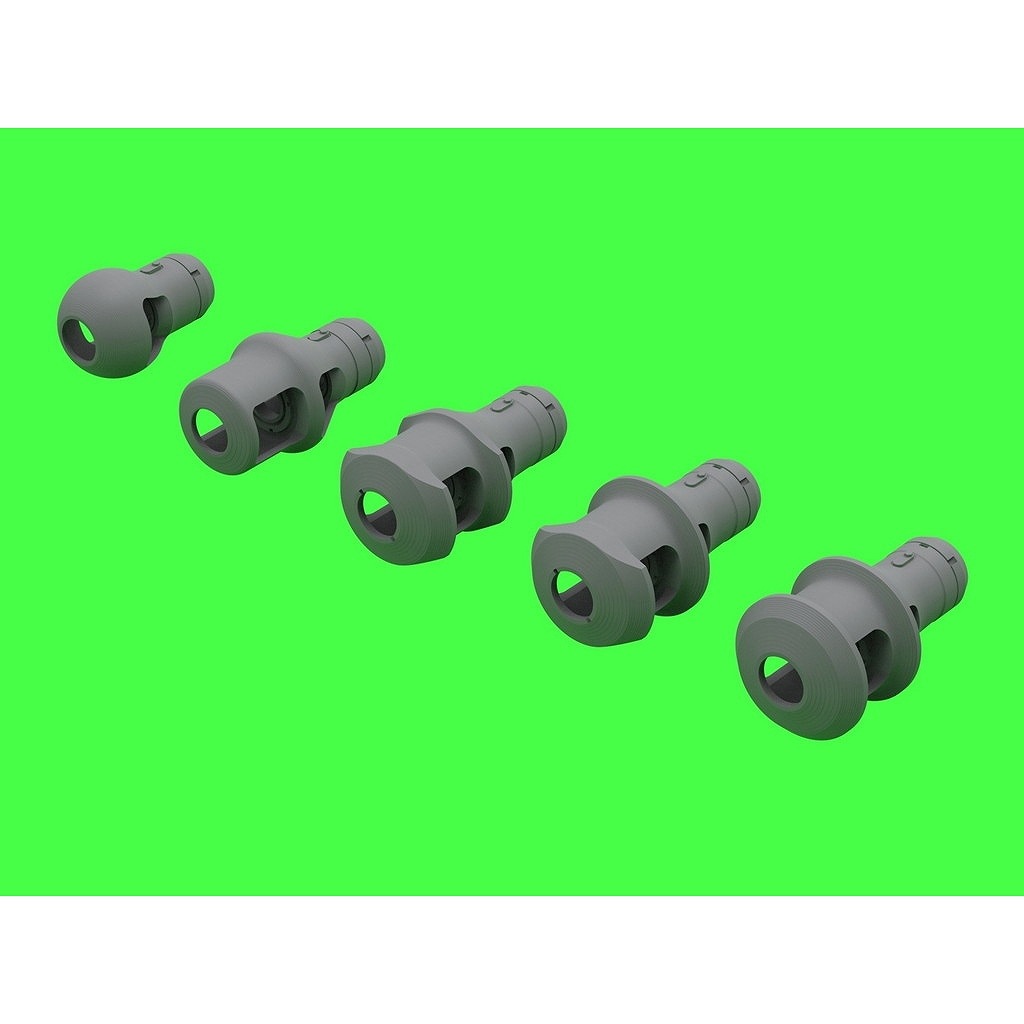 GM72-039 1/72 WWII �ɥ��� 7.5cm PaK/KwK/StuK 40�ѥޥ���֥졼�����å�(5��)