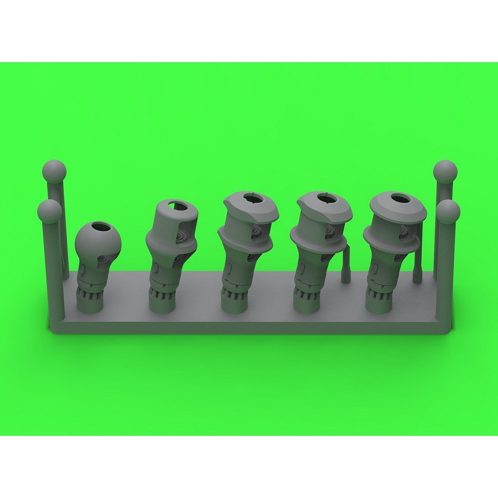 GM72-039 1/72 WWII �ɥ��� 7.5cm PaK/KwK/StuK 40�ѥޥ���֥졼�����å�(5��)