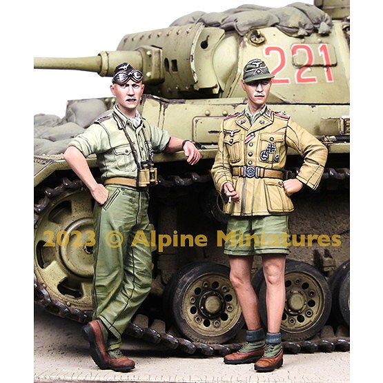 35311 1/35 WWII ドイツアフリカ軍団 装甲部隊将校セット(2体入