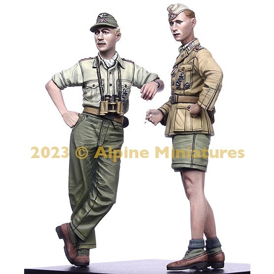 35311 1/35 WWII ドイツアフリカ軍団 装甲部隊将校セット(2体入