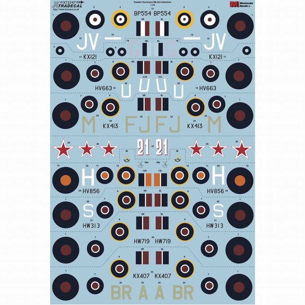 X72347 ホーカー ハリケーン Mk.IId | エクストラデカール XTRADECAL