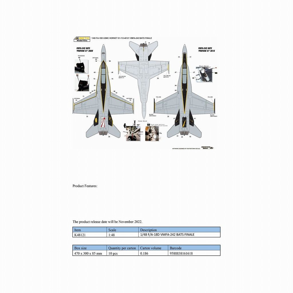 K48121 1/48 F/A-18D ۡͥå VMFA-242"Хå եʡ"