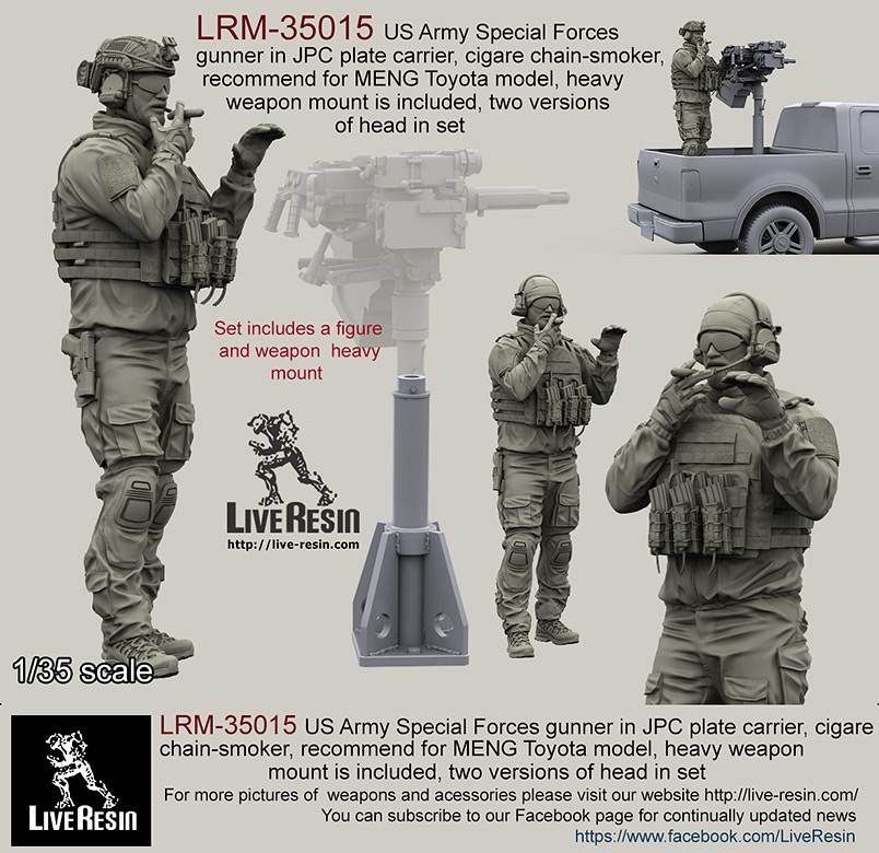 LRM-35015 現用アメリカ陸軍 スペシャルフォースガンナー JPCプレート