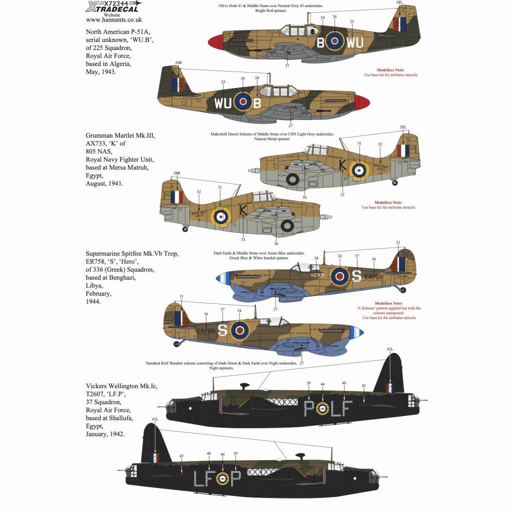 X72344 北アフリカの戦い Pt.1 | エクストラデカール XTRADECAL