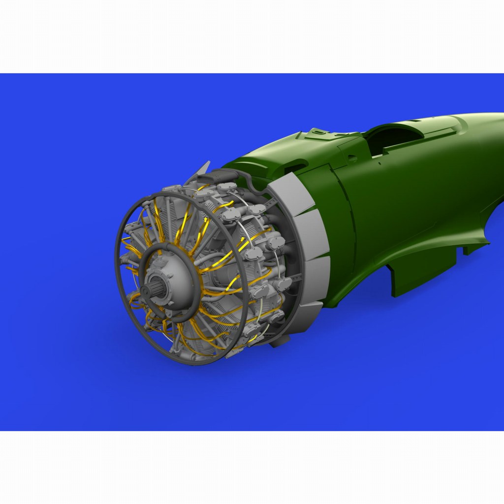飛行機パーツ　エンジン　コレクション ブラッシン648852 1/48 二式水上戦闘機 エンジン w/カウリング