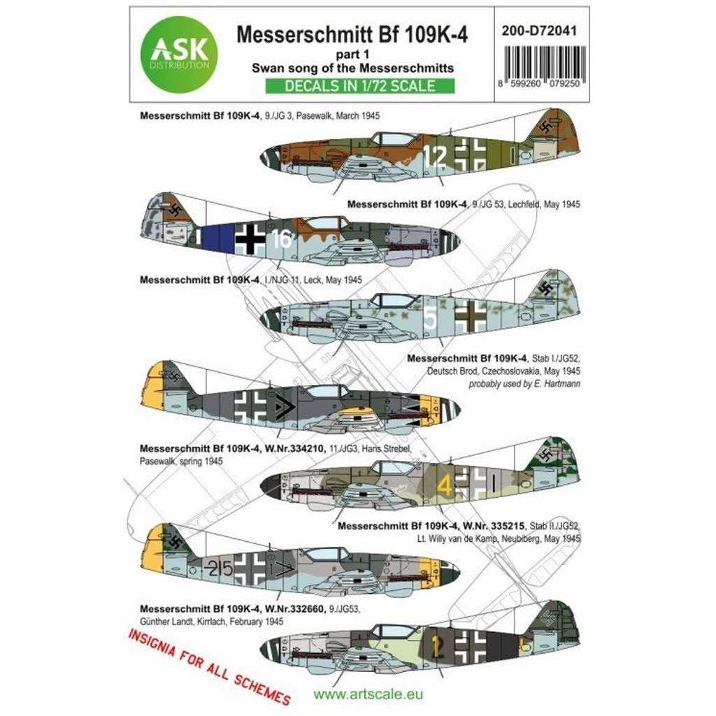 �ڿ����ʡۥ����ȥ������륭�å� 200-D72041 ��å�������ߥå� Bf109K-4 Pt.1