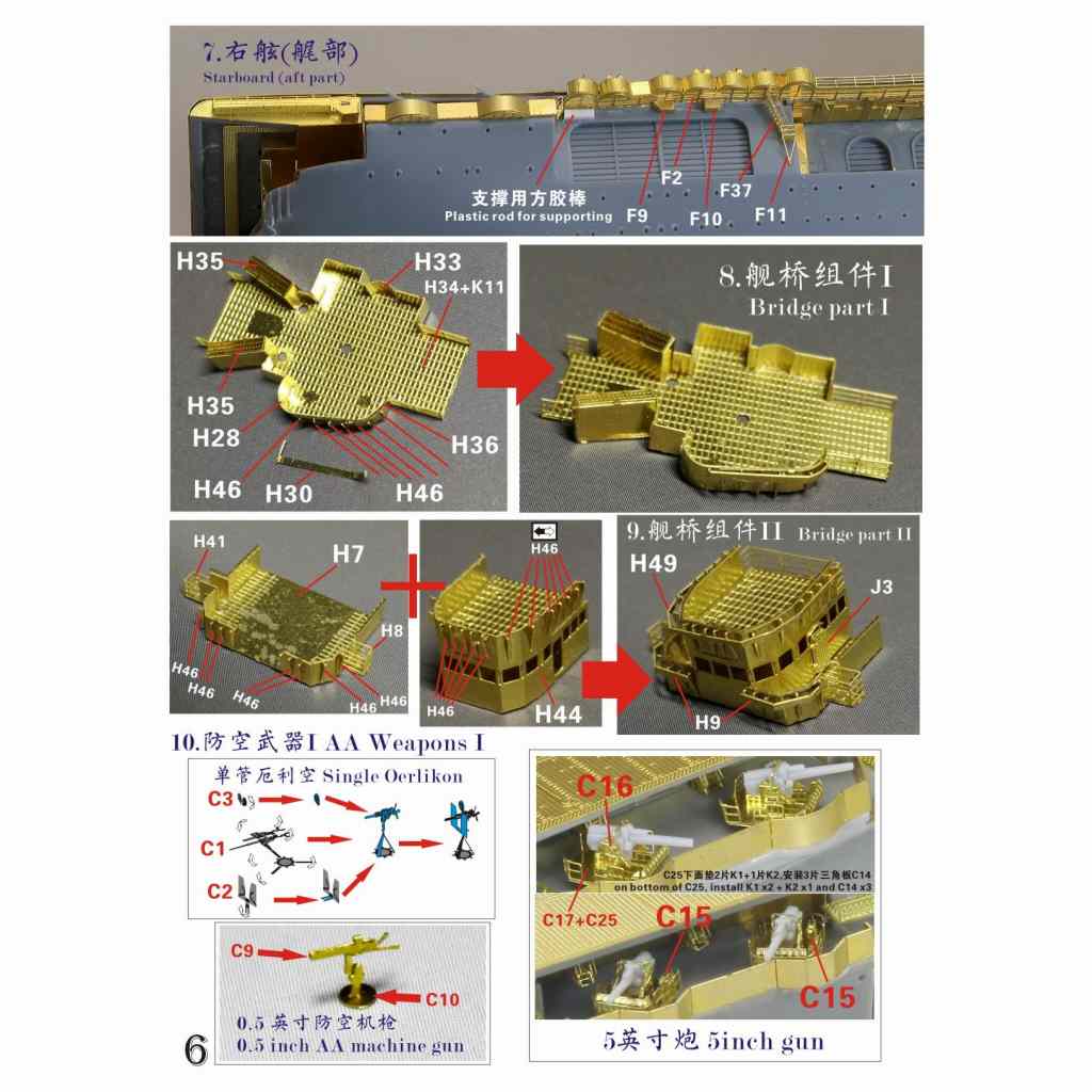 1/700 米海軍空母 CV-7 ワスプ 1942 アップグレードセット FS700117 米海軍 航空母艦 CV-7 ワスプ 1942 アップグレード