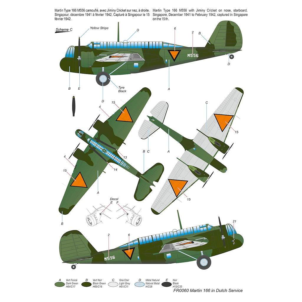 新製品】FR0060 1/72 マーティン 166 爆撃機 オランダ領東インド陸軍