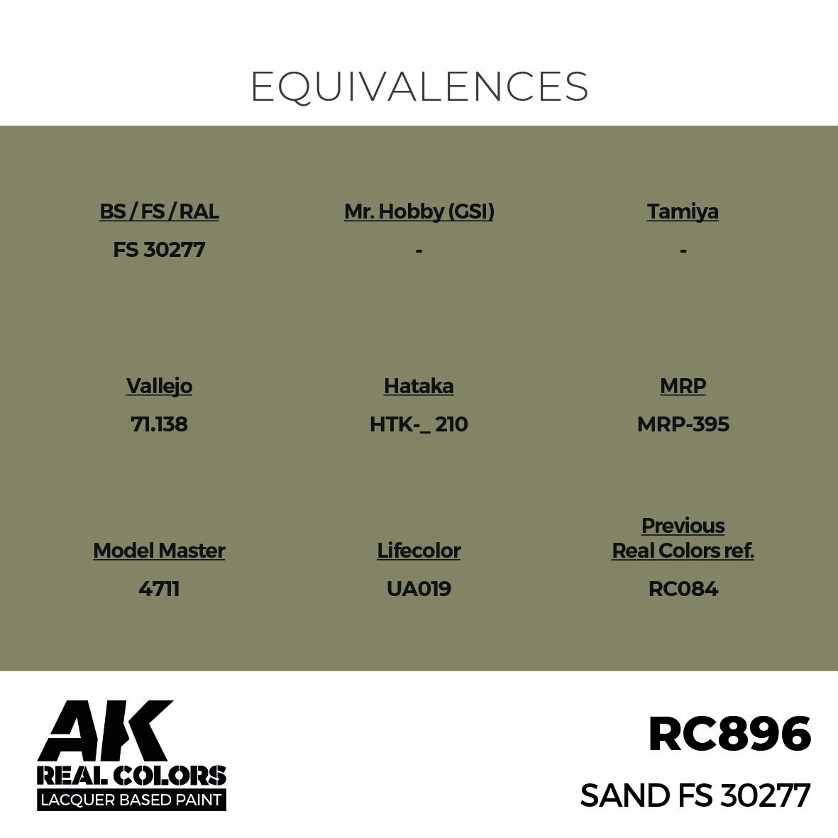 リアルカラー RC896 サンド FS30277 (ラッカー塗料) | AK