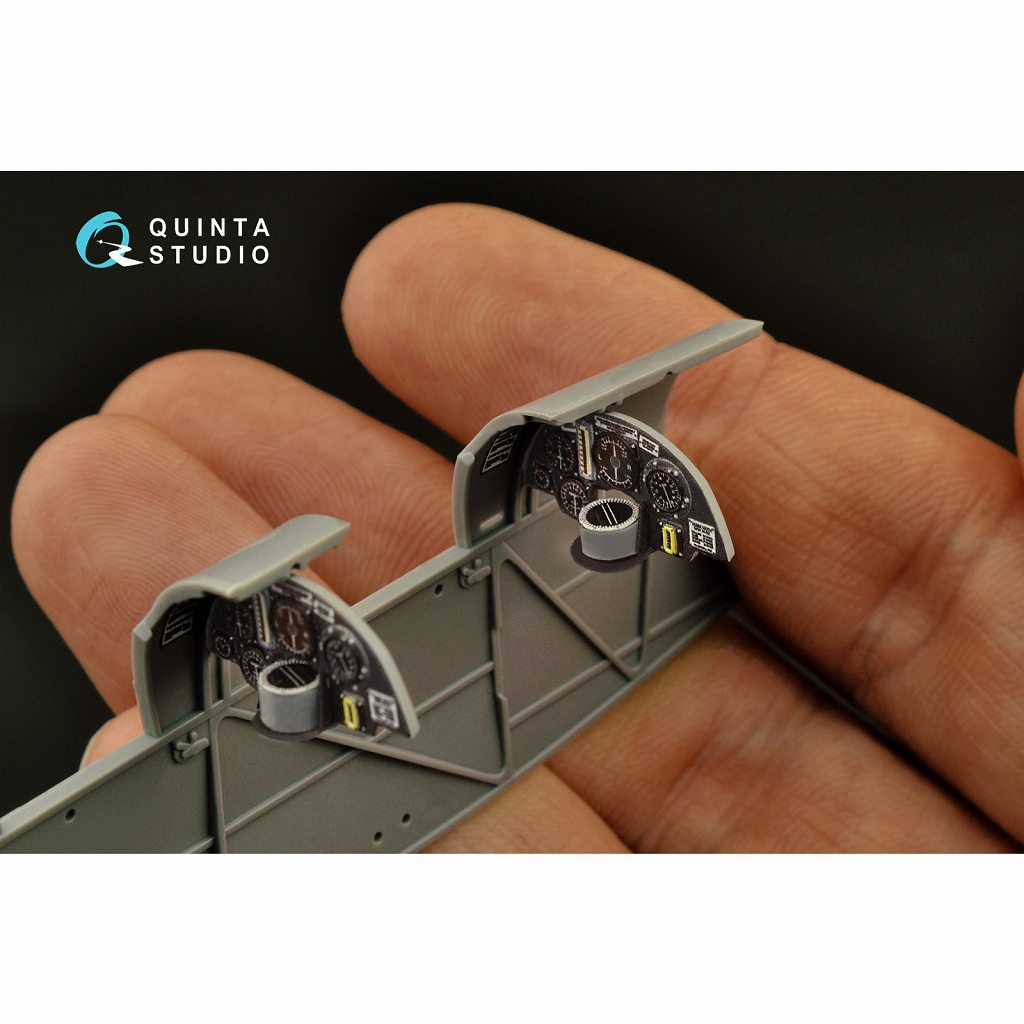 QD32124 1/32 デ・ハビランド DH 82A タイガーモス 内装カラー3D