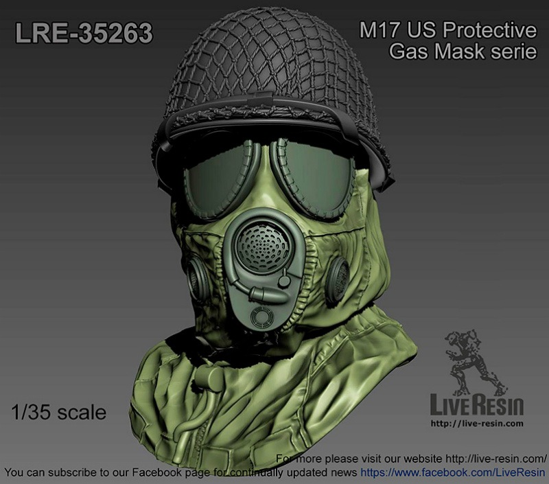 LRE-35263 M17 US Protective GasMask Vietnam War - Gulf War 