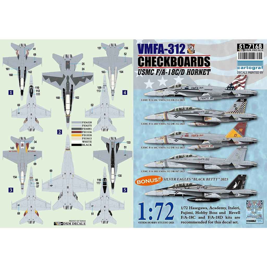 ں١51-7168 1/72 ꥫʼ F/A-18C/D ۡͥå VMFA-312 åܡ 