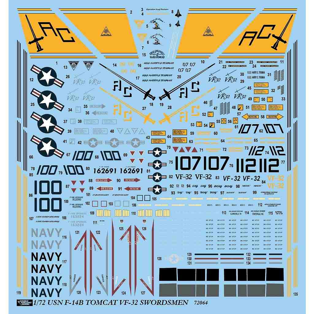 61-7165 1/72 ����ꥫ���� F-14B �ȥ७��å� ���쥯����� #7 VF-32 �������������