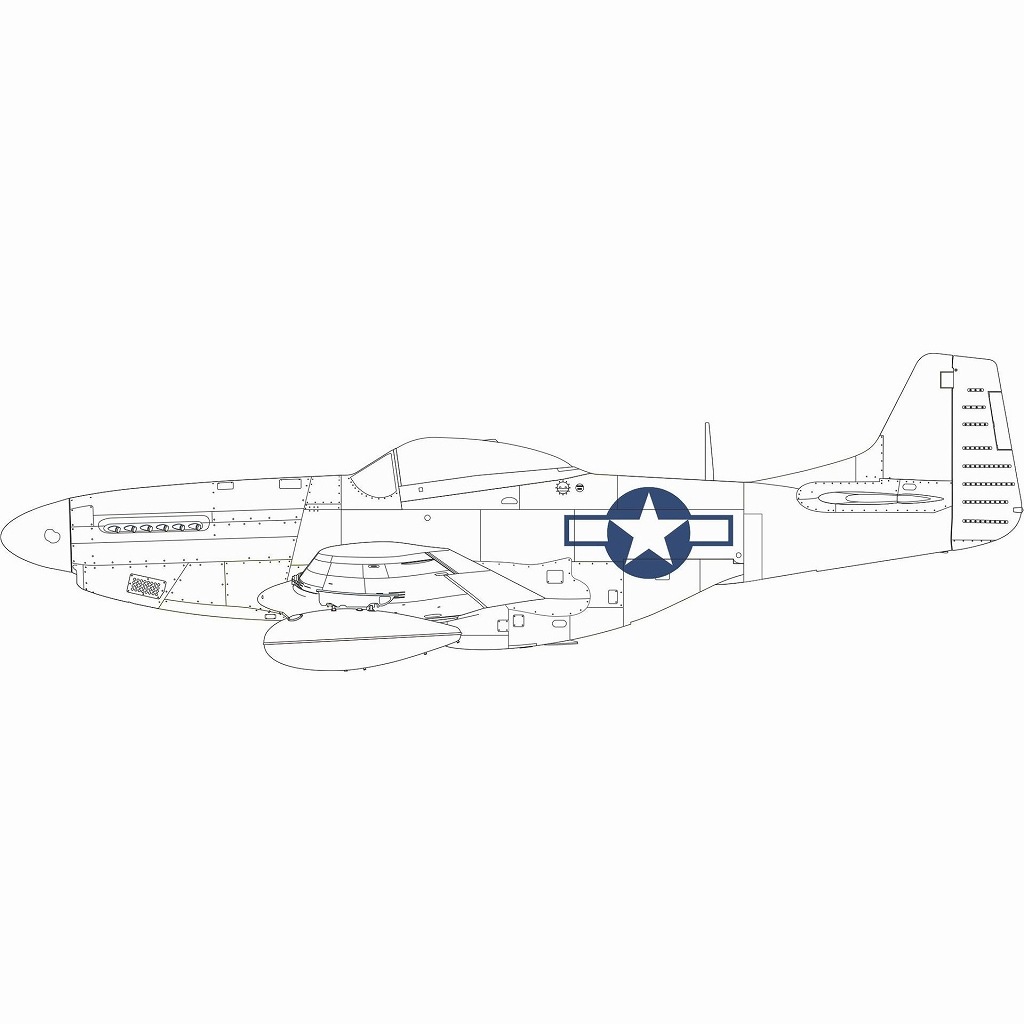 EX954 1/48 P-51D WW.II 米軍 国籍マーク塗装マスクシール