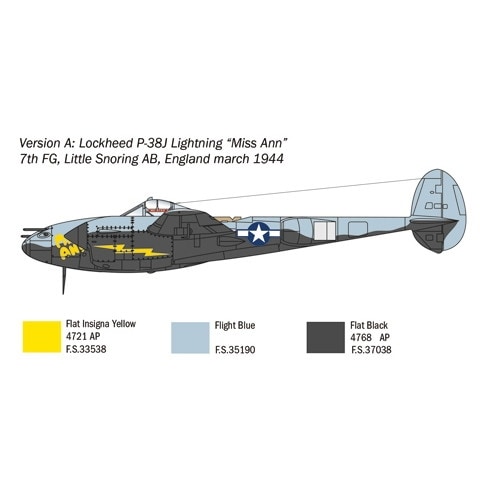 1446 ロッキード P-38J ライトニング | イタレリ ITALERI | 飛行機,第