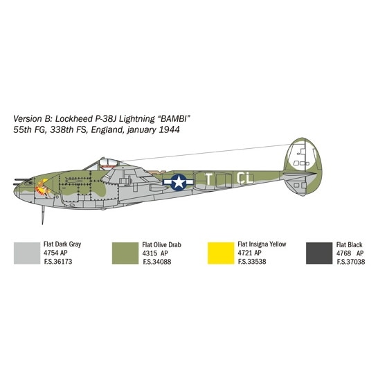 1446 ロッキード P-38J ライトニング | イタレリ ITALERI | 飛行機,第